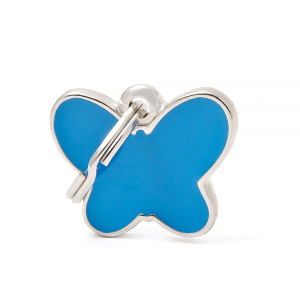 Blue Butterfly Pet ID Tag