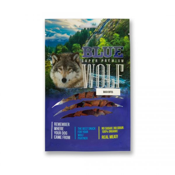 BLUE WOLF חטיף פרימיום לכלב – נגיסוני ברווז