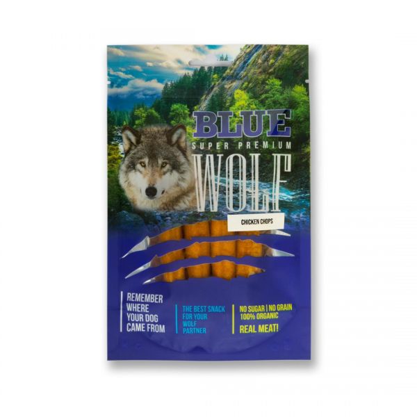 BLUE WOLF חטיף פרימיום לכלב – שיפודי עוף על מקל בקר